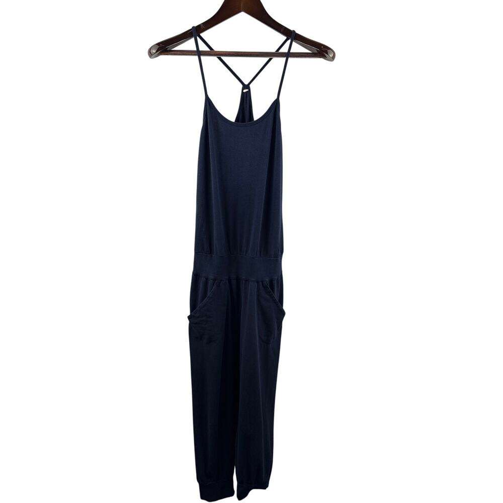 Women’s Ripple Medium Navy Blue Sleeveless Jumpsuit
